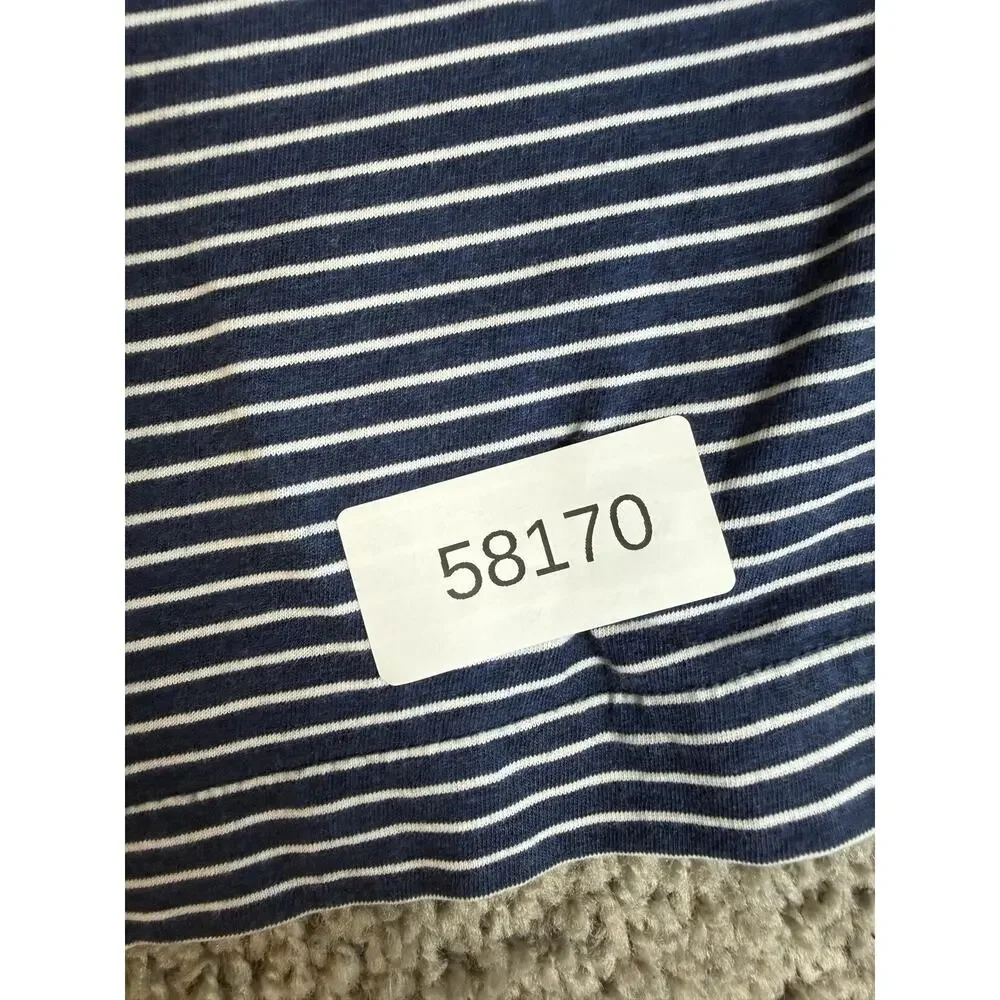 Vineyard Vines Polo Shirt Mens XL Blue Striped Short Sleeve 100% Pima Cotton